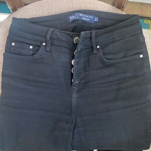 Boden black button fly skinny us 4P